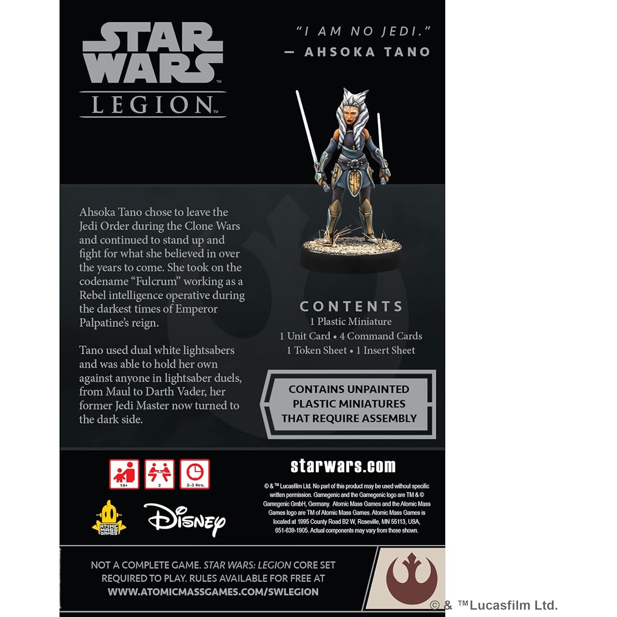 By Atomic Mass Games Star Wars Legion Ahsoka Tano Operations Expansion | 2 Player Battle Game | Miniatures Game | Strategy Game for Adults and Teens | Ages 14+ | Average Play Time 3 Hours | By Atomic Mass Games