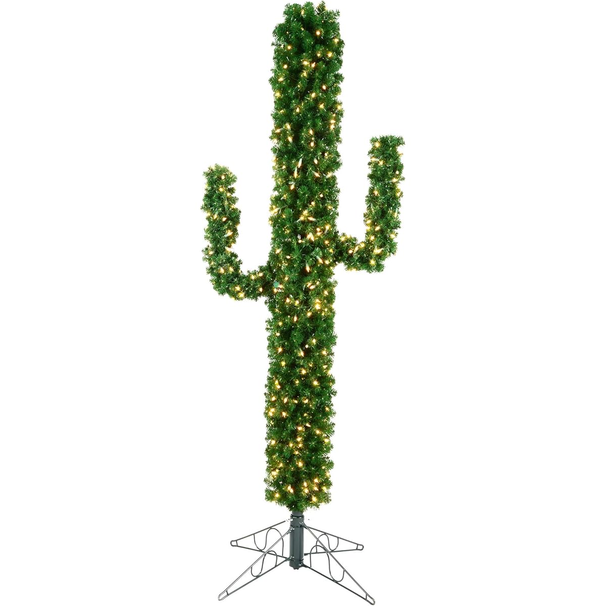 Vickerman 559086-7.5 ft. Cactus Pine Tree 500 Clear Miniature Lighted Christmas Tree (A185576)