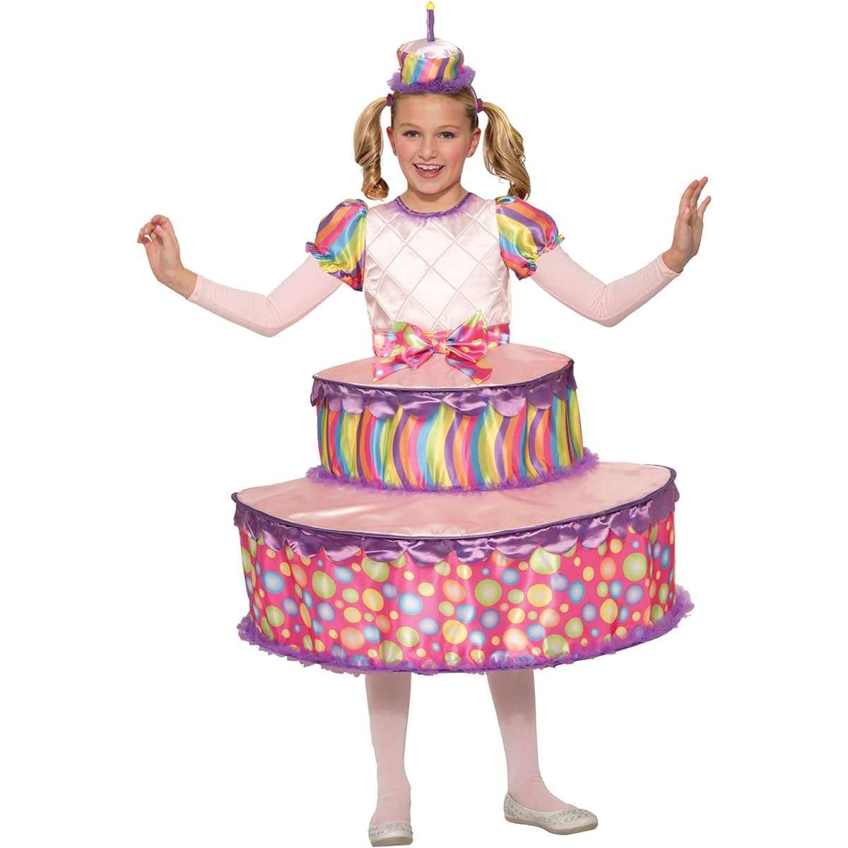 Forum Novelties Kids Birthday Cake Costume, Pink, Size Small