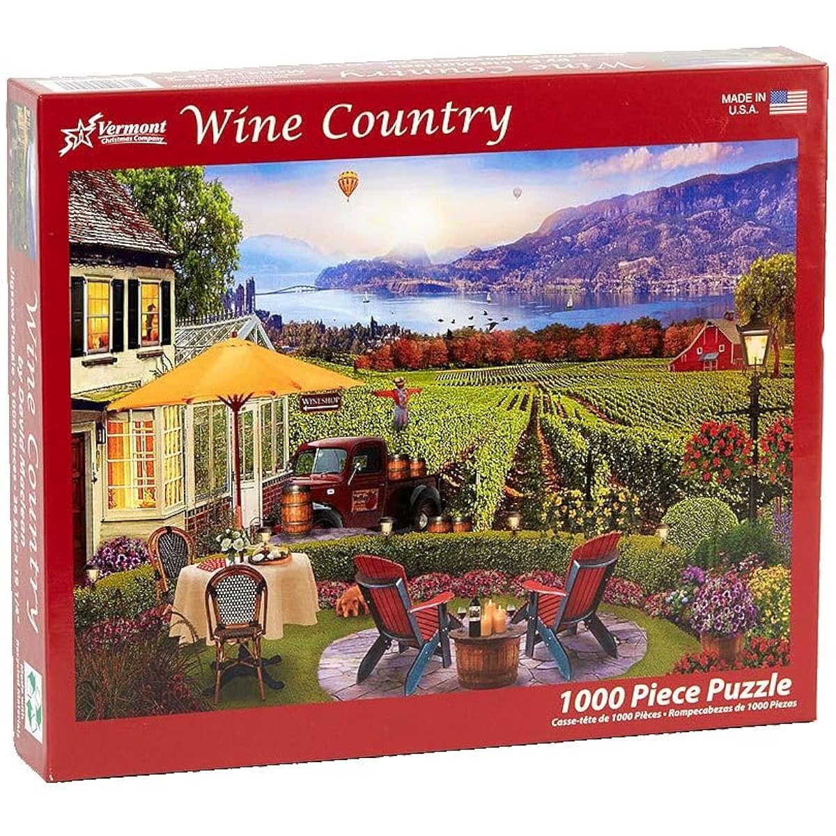 Vermont Christmas Company Wine Country Jigsaw Puzzle 1000 Piece