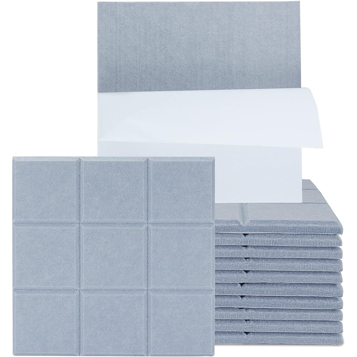x 12mm - Soundproofing, Sound Absorbing, Wall, Soundproofing Material, Soundproofing Sheet, Window, Door, Soundproofing Mat Design, Stylish, Sound Absorbing Sheet, Polyester, Home Theater, Soundproofing, Noise Countermeasures, DIY Audio (Light Gray, US)