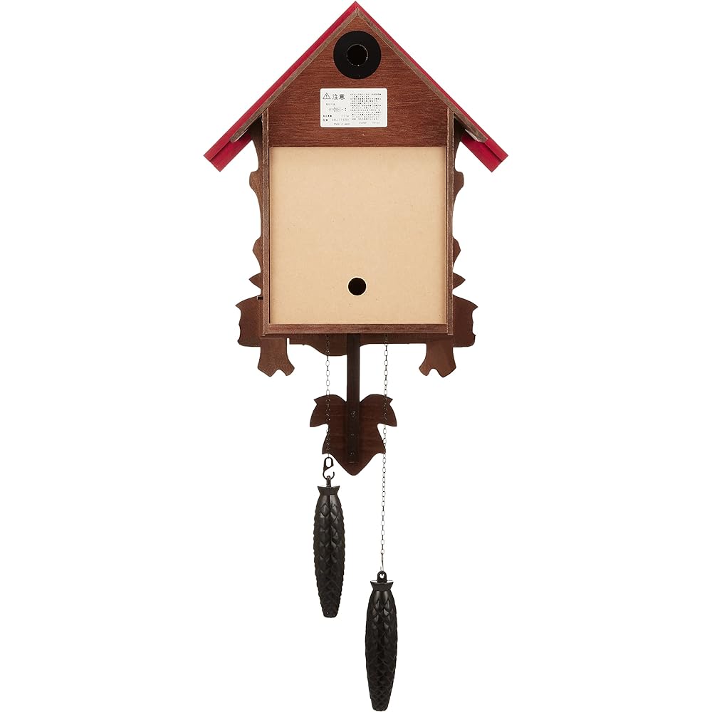 RHYTHM Cuckoo Clock Wall Clock [Made in Japan] Made in Japan Cuckoo Melville R Authentic Bellows Style Brown 48.8 (up to pendulum, not including weight) x 31.1 x 14.5 cm 4MJ775RH06