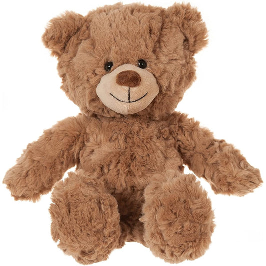 Apricot Lamb Brown Bear Plush Toy Fluffy Cute Bear Sitting Height 20cm