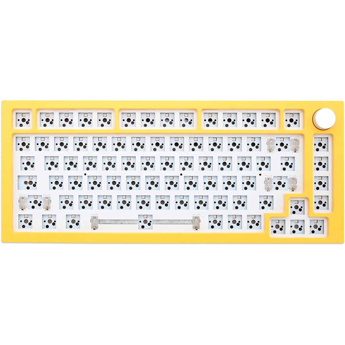 KPREPUBLIC NextTime X75 75% Gasket Mechanical Keyboard Kit PCB Hot-Swappable Switch Lighting Effect RGB Switch LED Type-c Next Time 75 (X75 Yellow Barebone Kit x1)