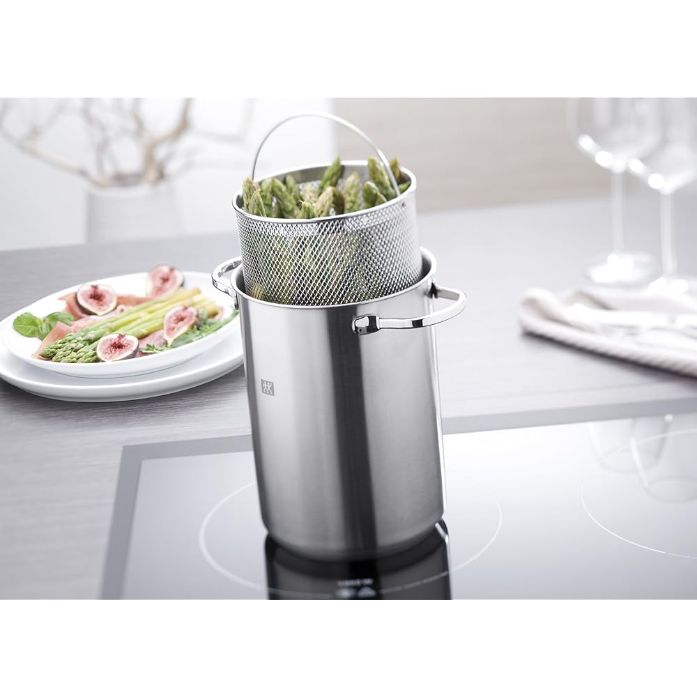 Zwilling "Twin Special Pasta & Vegetable Cooker" Stainless steel pasta pot 4.5L IH compatible [Authorized Japanese product] 40990-005 Silver