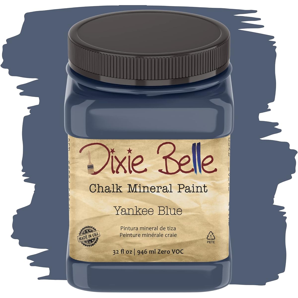 Dixie Belle Paint Company Chalk Finish Furniture Paint (Yankee Blue) (32oz) by Dixie Belle Paint Company