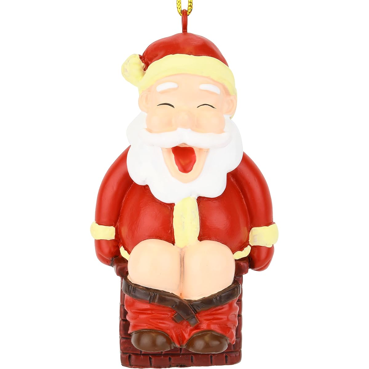 Tree Buddies Chimney Present Fun Santa Pooping Christmas Ornament
