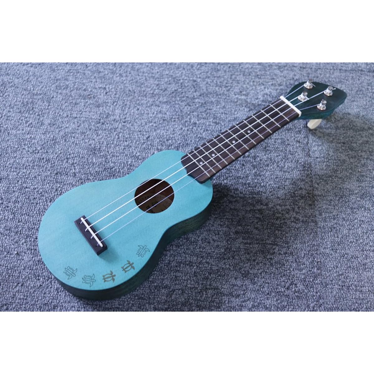 iUke Piccolo Kulele Honu Design Marine Blue IUKE-M01-SLB-T15