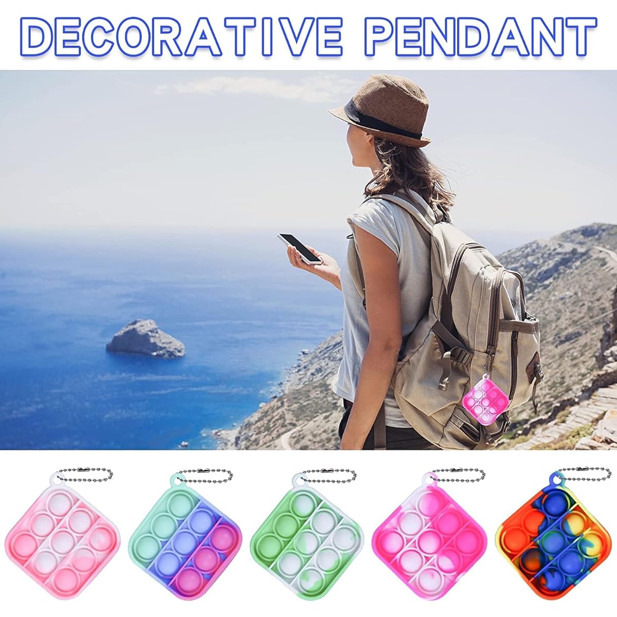 45 PCS Pop Fidget Toys Its Party Favors, Pop Fidget Keychain Mini Pop Keychain Toys Bulk Pop Toys Fidgets Packs Sensory Stress Toys Party Popper Toy Classroom Birthday Gift for Girls Boys