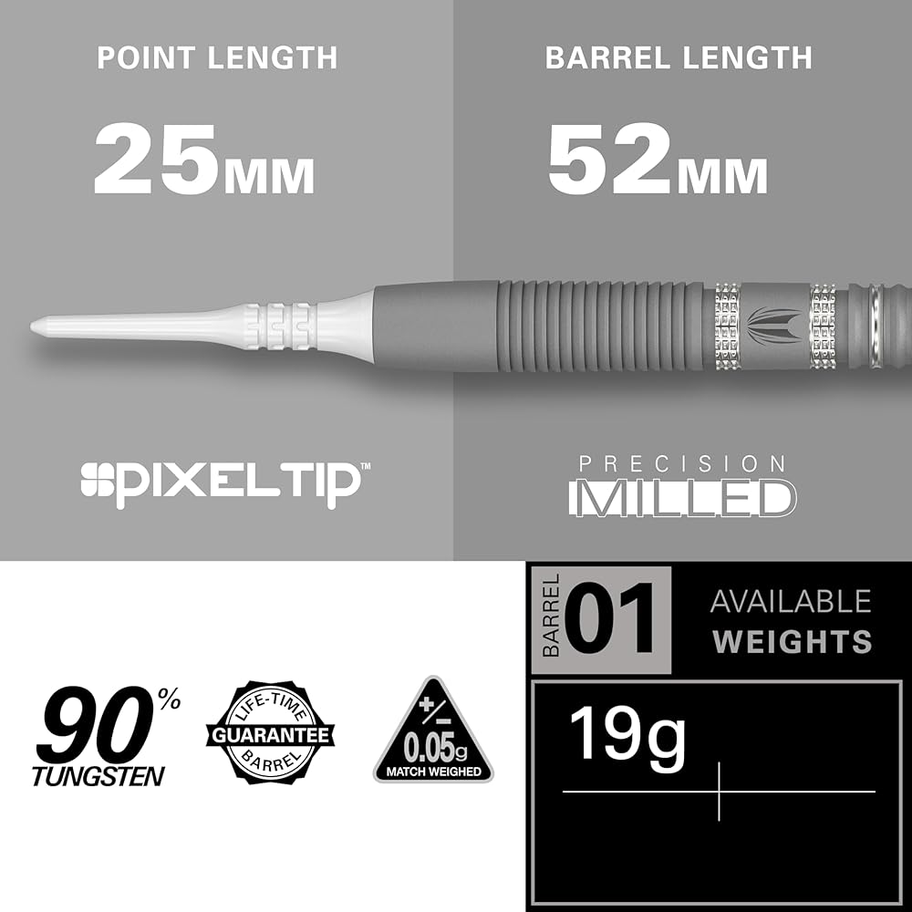 Target Darts Gabriel Clemens Gen 2 19G Tungsten 90% Soft Tip Dart Set