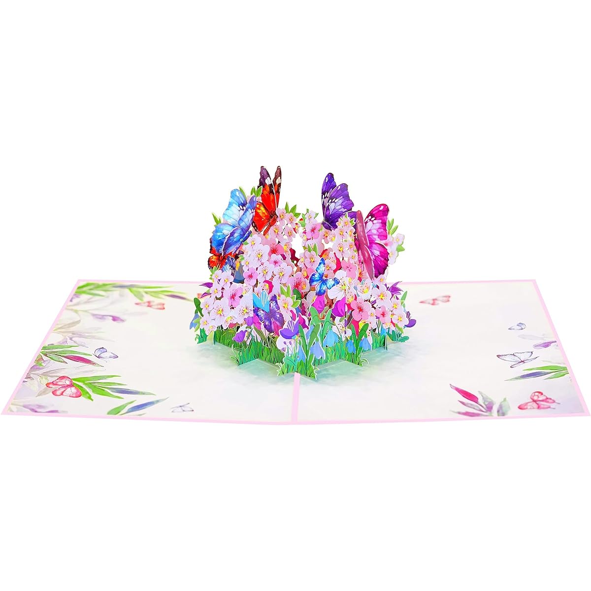 PQ Bees Pop Up Birthday Card 3D Mother's Day Greeting Card (Size 8 x 6 Inch - Butterfly)