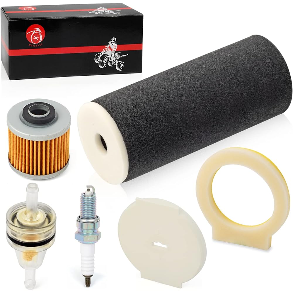 Air Filter Foam & End Cap Oil Filter Spark Plug for Yamaha Grizzly 600 1998 1999 2000 2001 1UY-14451-00-00