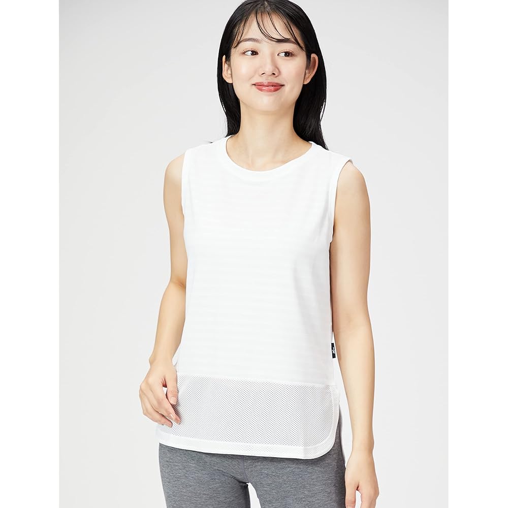 [CEDA BLUE X/Wacoal] CW-X Outerwear Top Yoga Wear T-Shirt (Sleeveless) Sweat Absorbent Quick Drying UV Protection DFY510 Women's