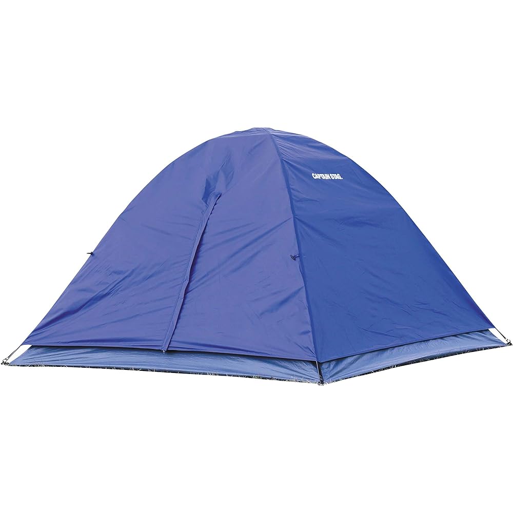 CAPTAIN STAG Tent Crescent Dome Tent Dome Shape [For 3 People] Waterproof, Lightweight, Compact Design Includes Storage Bag and 4 Pegs, Uses Glass Fiber Pole