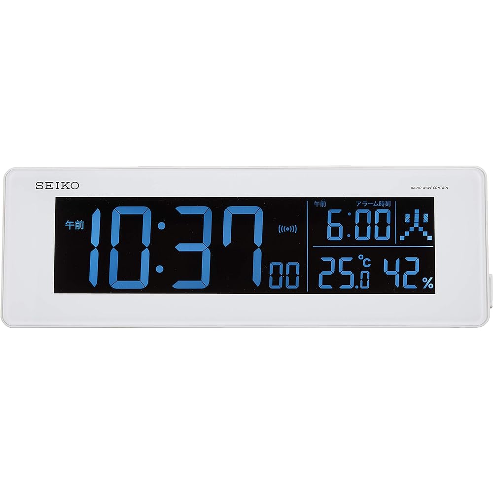 Seiko Clock Alarm Clock Radio Digital AC Color LCD Series C3 White DL205W SEIKO