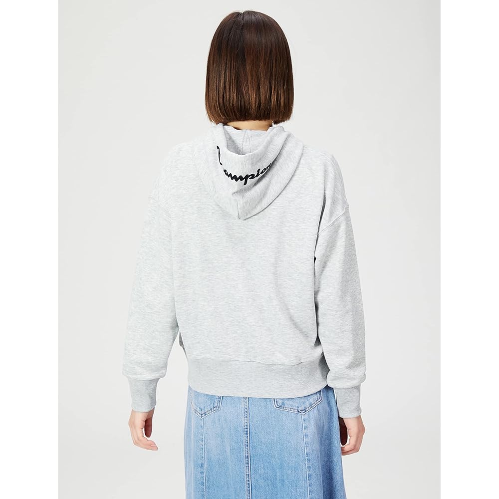 [Champion] Hoodie Stretch Script Logo Relaxed Fit Zip Hooded Sweatshirt Women's Sports CW-VS101