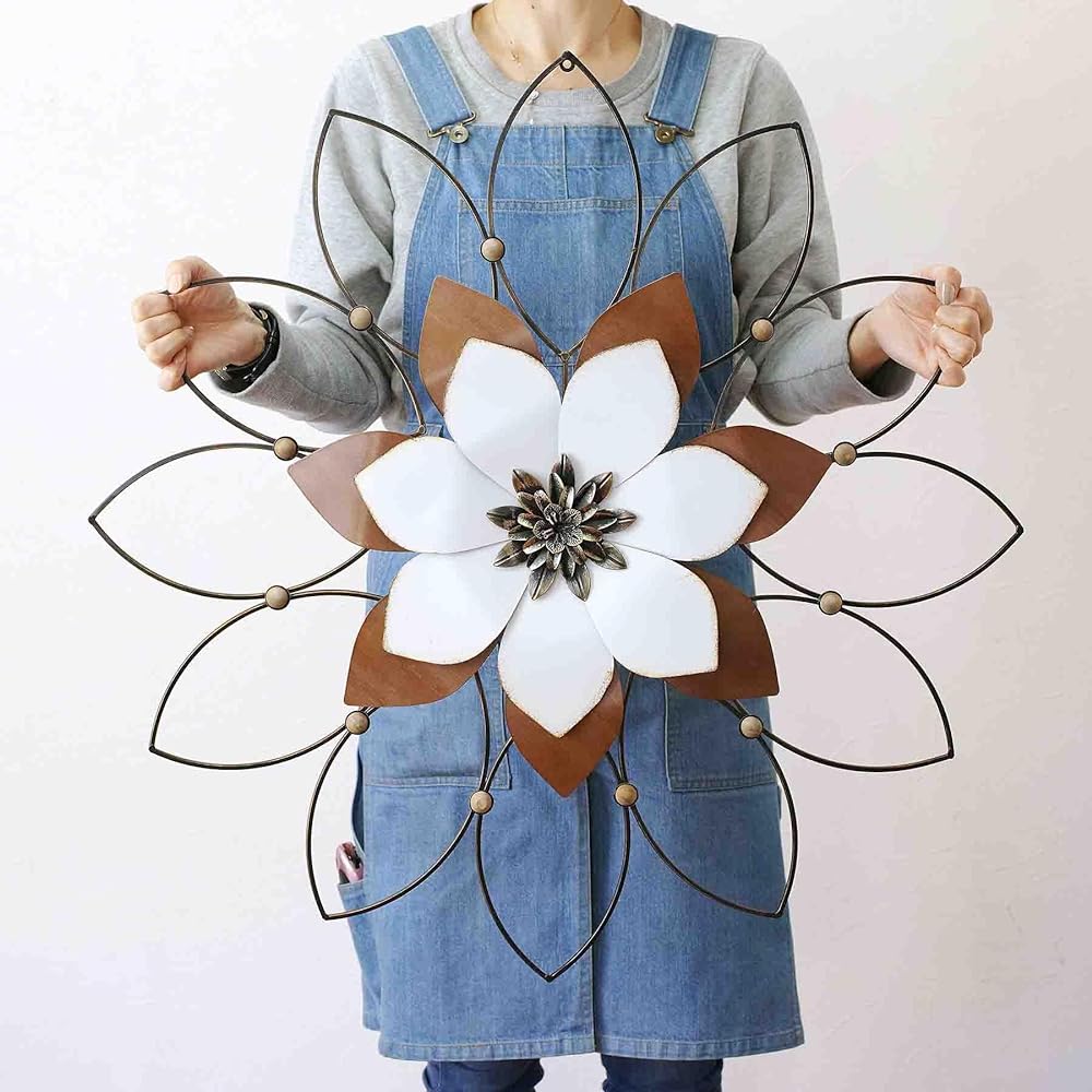 SPICE OF LIFE Patina Iron Wall Decoration Flower H Diameter 75cm Depth 3.8cm CNGT5080