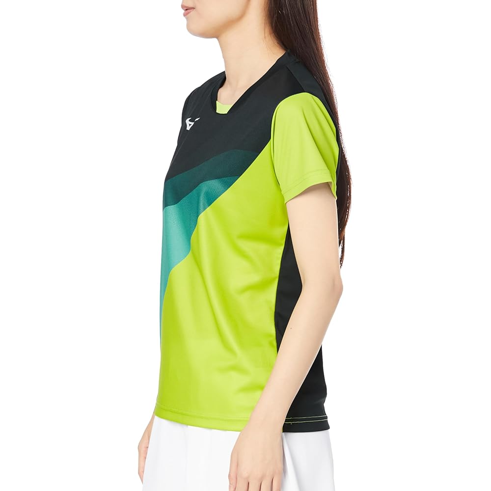 Mizuno 62JAA701 Women's Tennis Wear, Game Shirt, Sweat Absorbent, Quick Drying, Easy to Move, Soft Tennis Wear