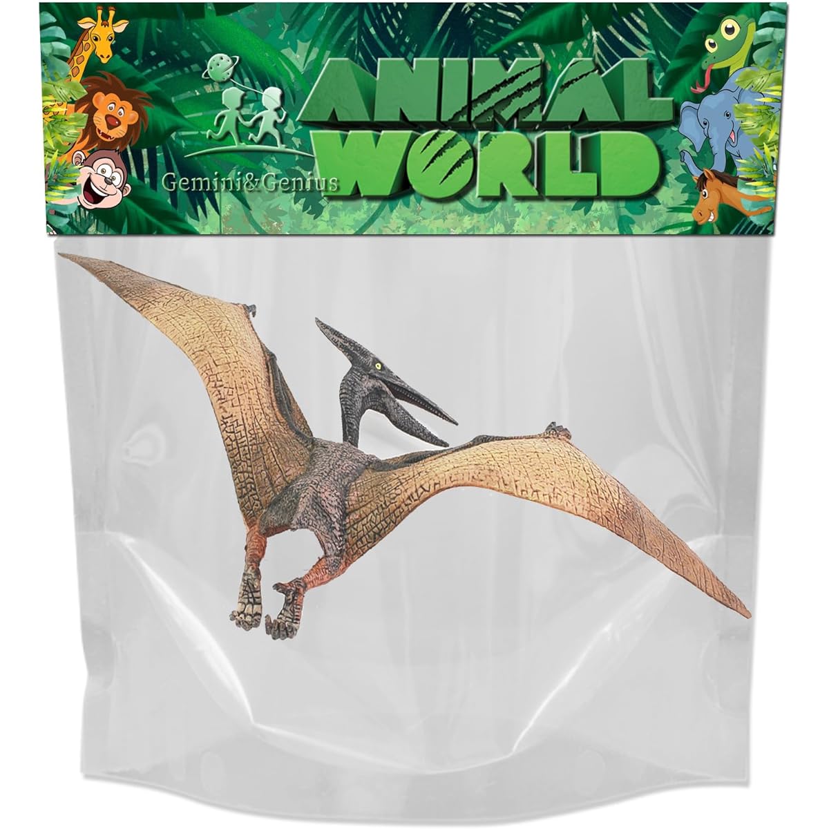 gemini&genius Dinosaur Toys, 6 Pieces Dinosaur Figures for Kids, 5 Inches Length, Christmas Gifts, Party Favors, Goody Bags, Cupcake Toppers, Treasure Chest, Pinata Filler Toys