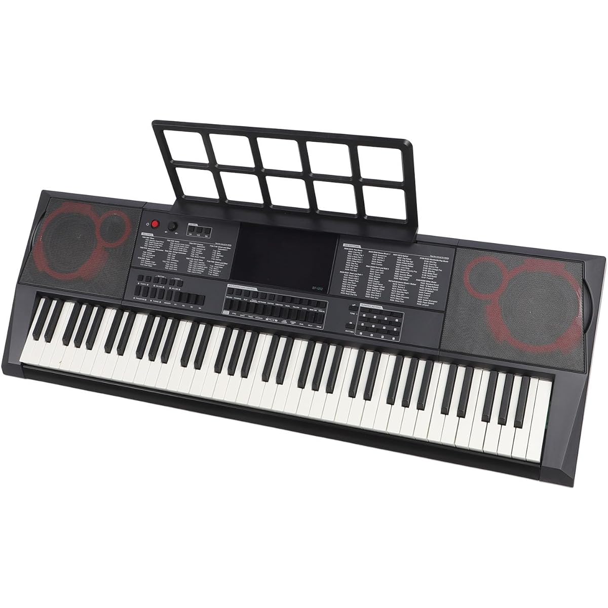 73 Keys Portable Keyboard, Portable Standard Piano Keyboard Plastic HiFi Stereo 80 Demo Songs Wide Range 100-240V (US Regulation)