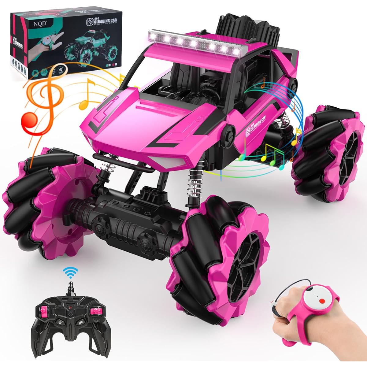 NQD 1:14 Remote Control Big Monster Car 4WD Off-Road Rock Electric Toy All Terrain Radio Remote Control Vehicle Truck Crawler for Boys and Girls