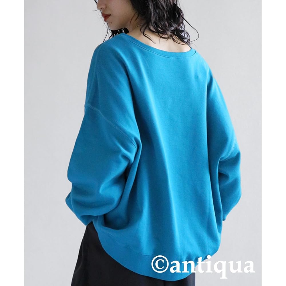 [antiqua] [Antica] Short length fleece pullover sweatshirt for women AYA-00020