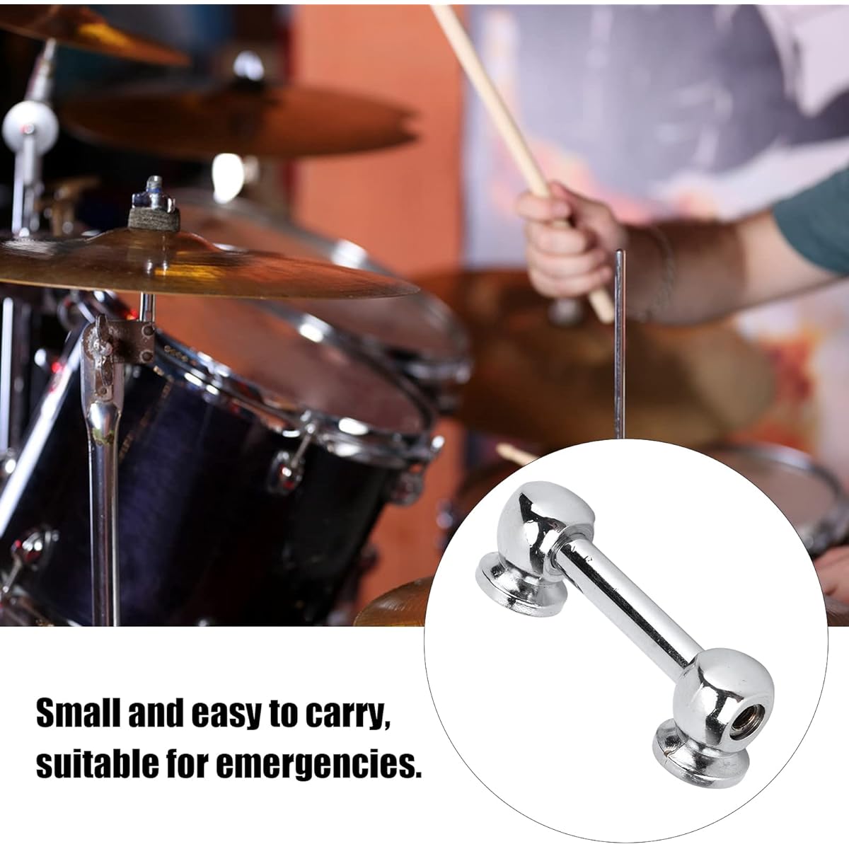 Drum Rug Metal Drum Tube Lug Snare Drum Ear with Screws and Washers for Musical Instruments Silver