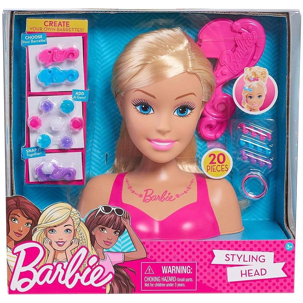 Barbie Glam Party 20-piece Styling Head Set – Blonde