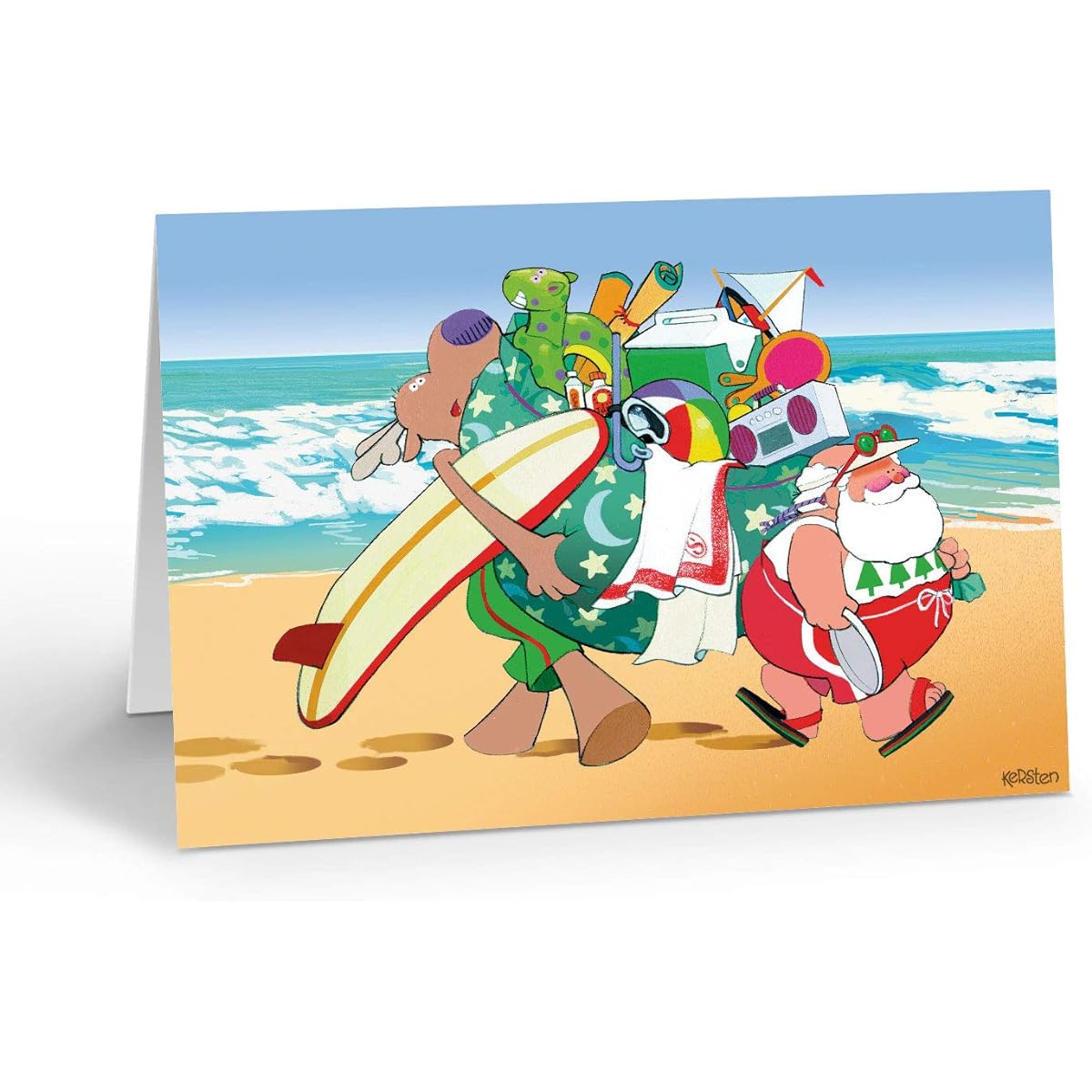 It's Beach Time! - Beach Christmas Cards - 18 Cards & Envelopes