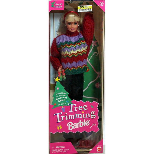 1 X Christmas Tree Trimming Barbie Doll - Holiday Special Edition (1998)