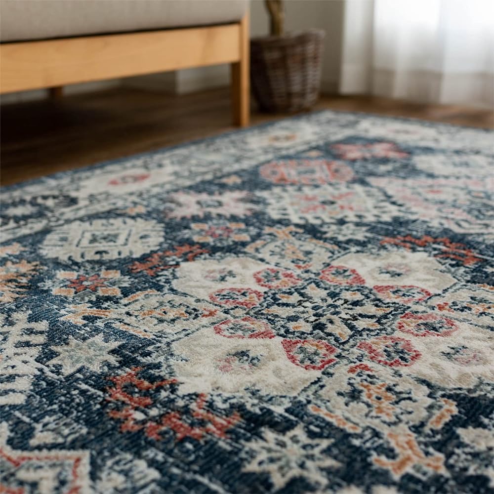 Sayan Sayan Vintage Pattern Classic Rug Arte 195×250 3 Tatami Navy