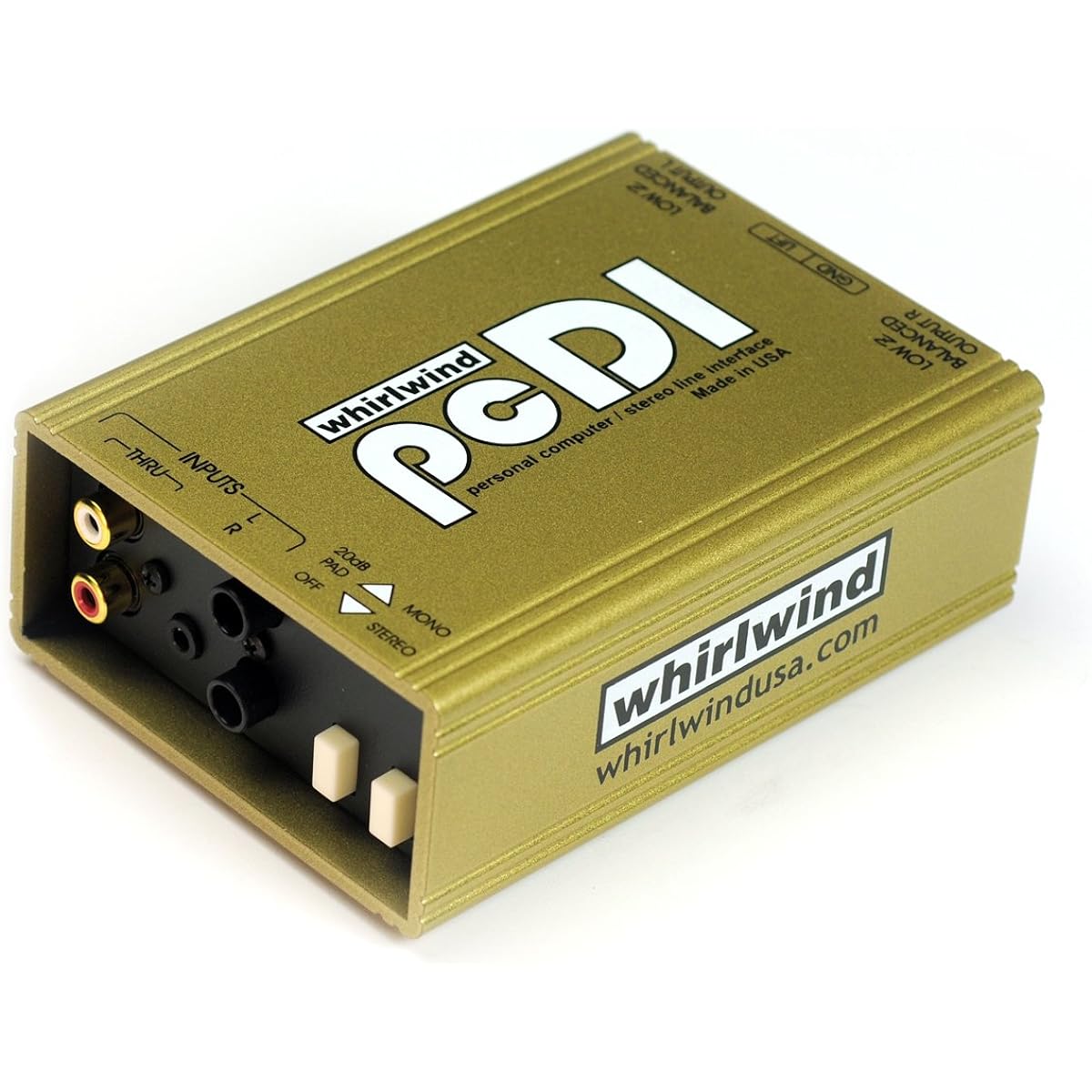 whirlwind 2CH passive direct box PCDI for CD/MD/PC sound card