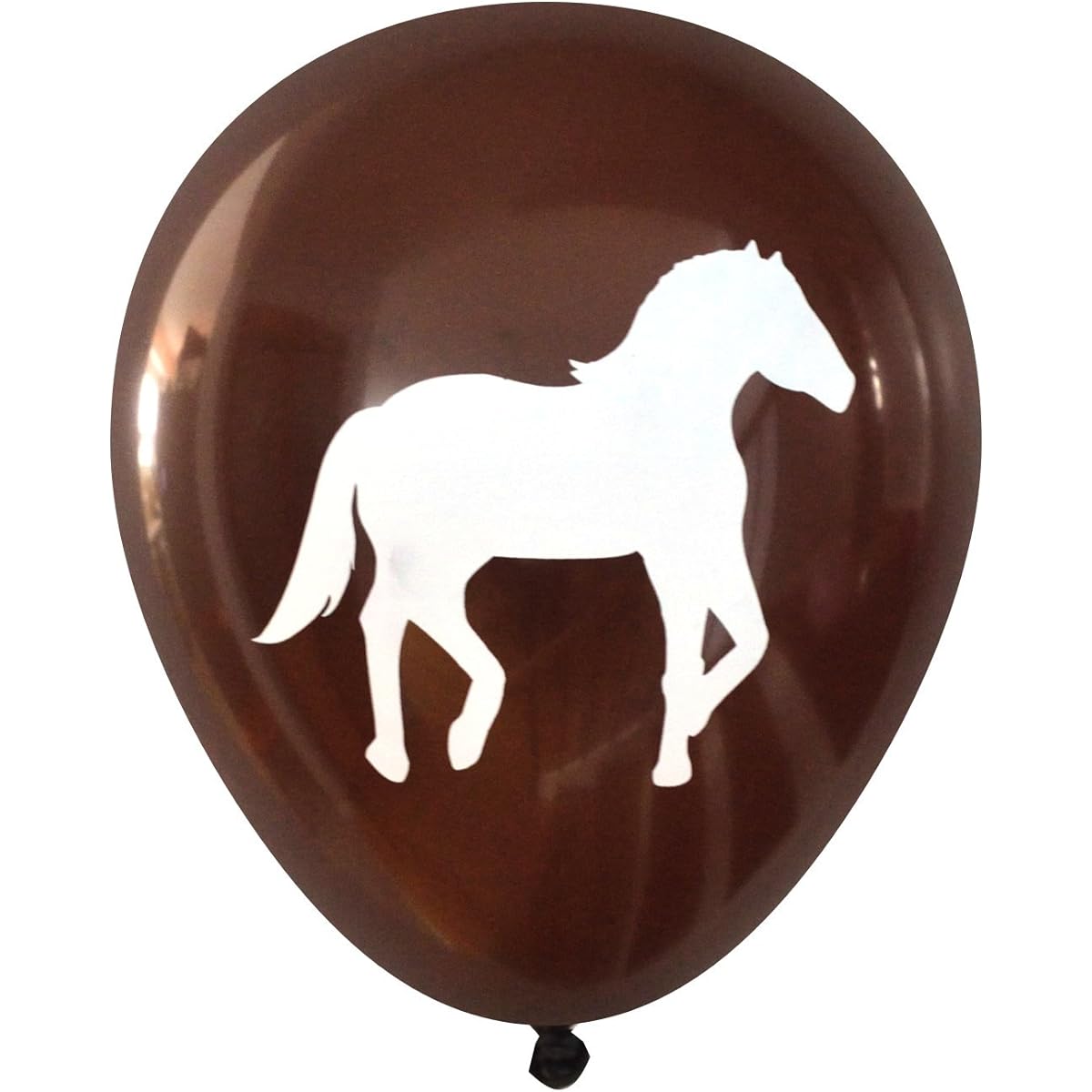 Nerdy Words Horse Latex Balloons 16 Count (Dark Brown)