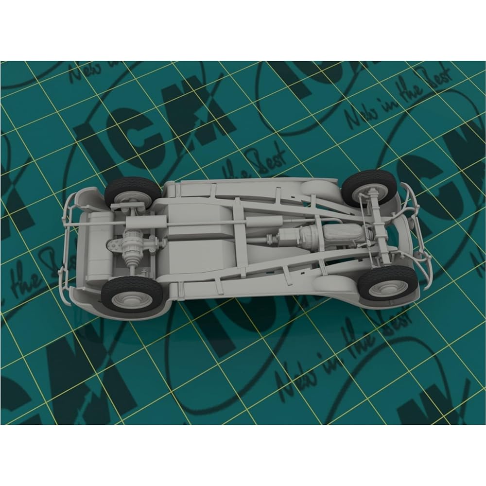 ICM 1/35 Germany Typ320 (W142) Staff Car w/German Staff 4 Plastic Model 35539