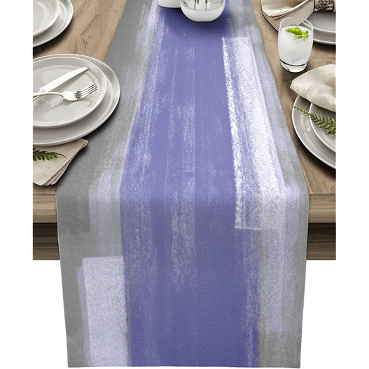 ARTSHOWING Halloween Table Runner, Washable Table Decoration for Home Kitchen Dining Holiday Wedding Party, Easy Care, 14 x 72 Inch, Purple Gradient Backdrop
