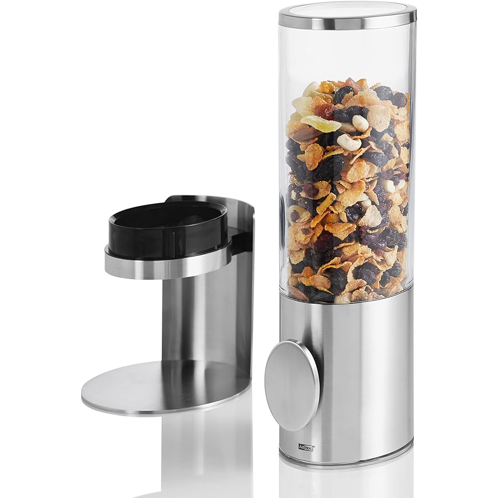 AdHoc Deposito Stainless Steel Cereal Dispenser Stand 35centimetre 14"