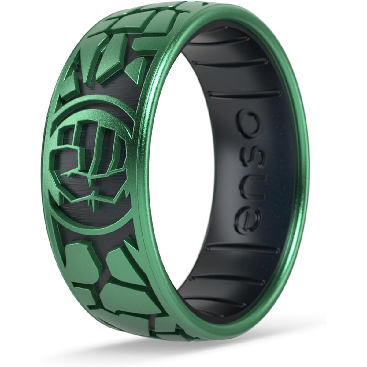 Enso Rings Marvel Dual Tone Silicone Rings Breathable and Safe Design Hulk Captain America Iron Man, 12, Silicone, No Gems