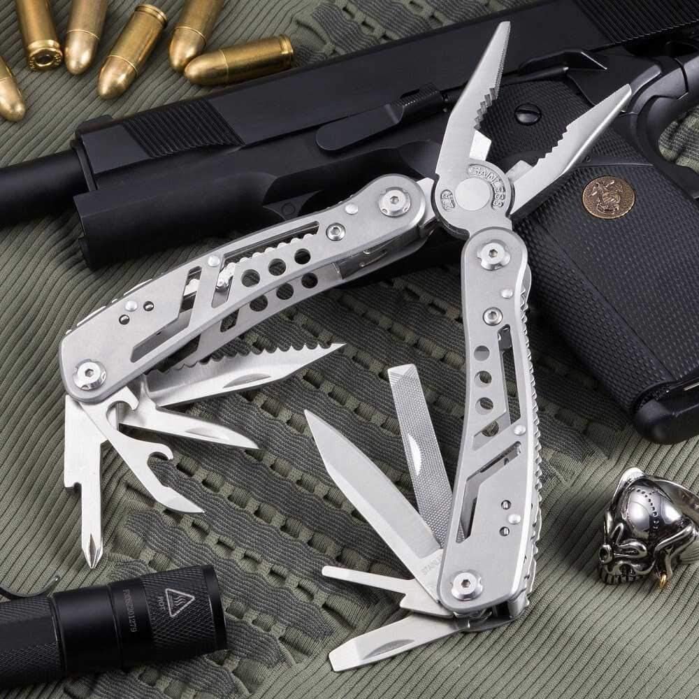 zmart Swiss Army Knife Multi Tool EDC Outdoor Camping Pliers Wire Cutter Knife Pliers Screwdriver Bottle Opener File Swiss Army Knife Outdoor Survival Tool Multi Tool