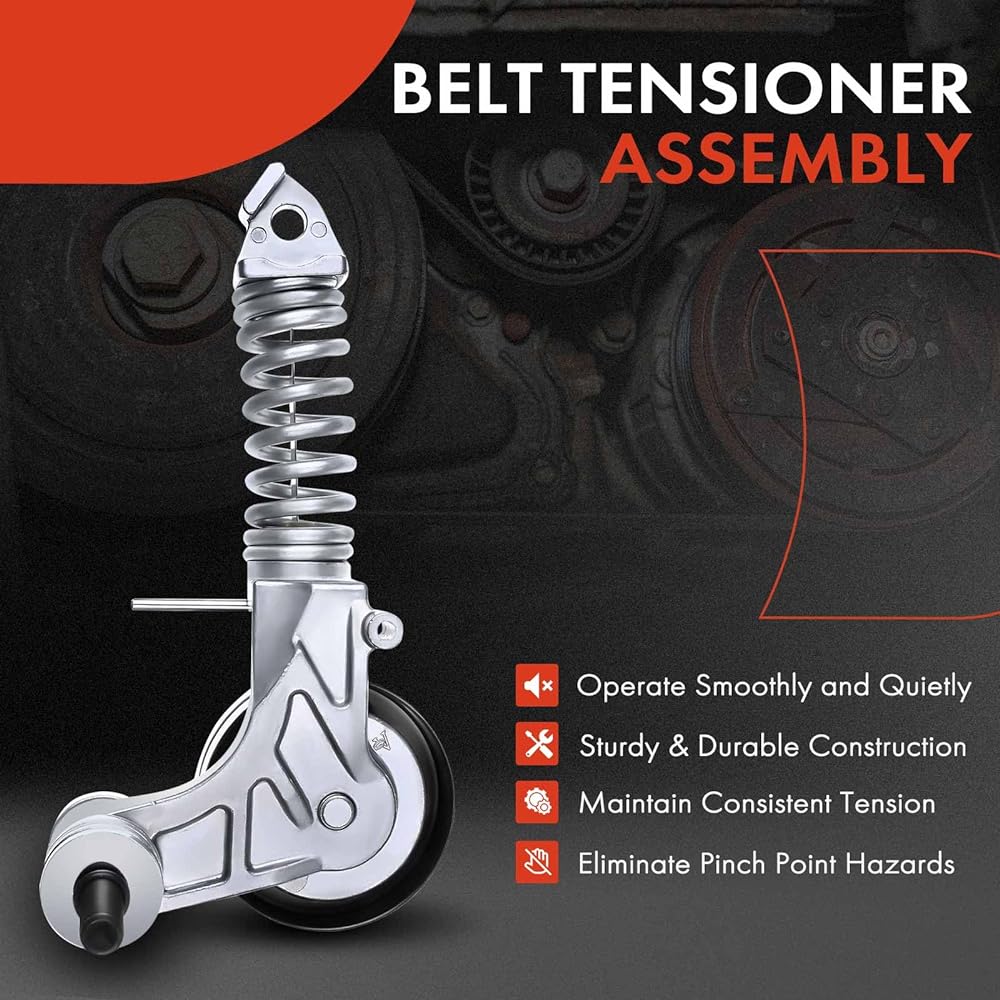 A-Premium Belt Tensioner Assembly with Pulley Compatible with Chevrolet Cruze 2011-2016 Sonic 2012-2019 Trax 2013-2020 Cruze Limited & Buick Encore # 55565236, 55352021