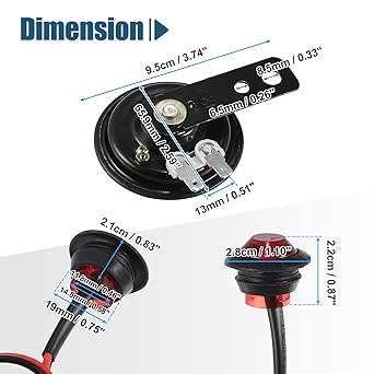 Motoforti Universal Street Legal Kit Turn Signal Light Rocker Switch Flasher Relay Fuse Line LED Light for Polaris RZR ATV UTV Turn Signal Kit