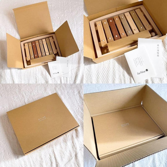 Oak Village's unpainted xylophone made from Japanese wood is safe for children. Mori no Gasshodan Musical Instruments Oak Village Made in Japan