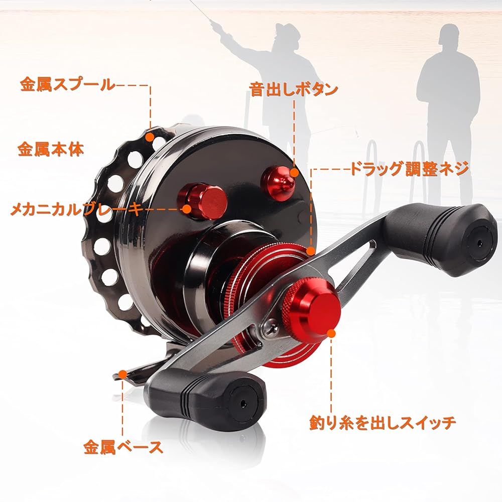 Raft reel Squid reel Stone sea bream reel Raft Chinu reel Raft fishing Skein fishing Rock fishing Hole fishing With tipping function 2.6:1 gear ratio 4+1BB Lightweight 190g Fishing reel Drop-in Front-loading