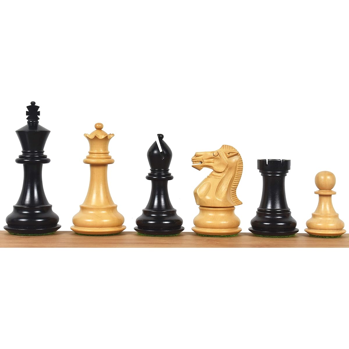 Royal Chess Mall Professional Staunton Chess Pieces Only Chess Set Ebony Boxwood Wood Chess Set King 3.6" Tournament Chess Set Weighted Chess Pieces (2.2 lbs)