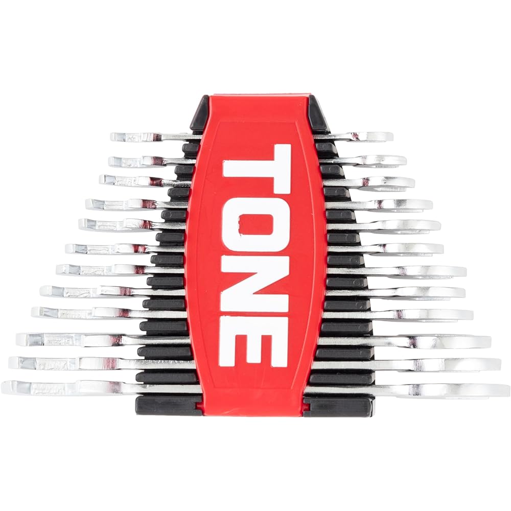 TONE Thin Spanner Set (with holder) DSTO1200P Red/Black Contents: 12 items