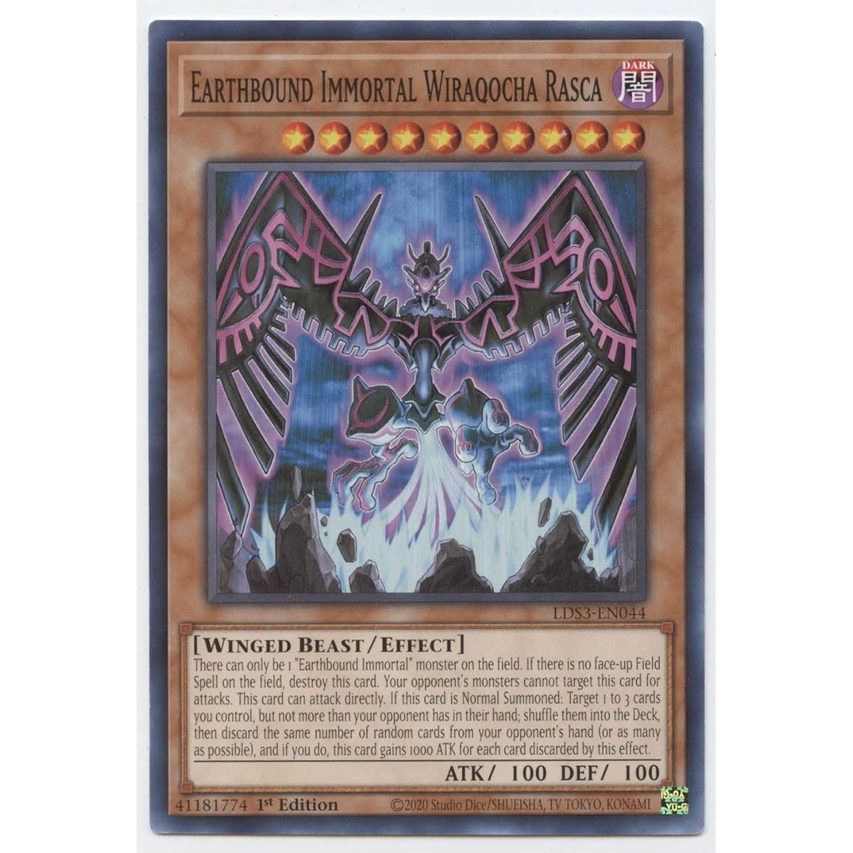 Earthbound Immortal Wiracocha Raska - LDS3-EN044 - Common - 1st Edition