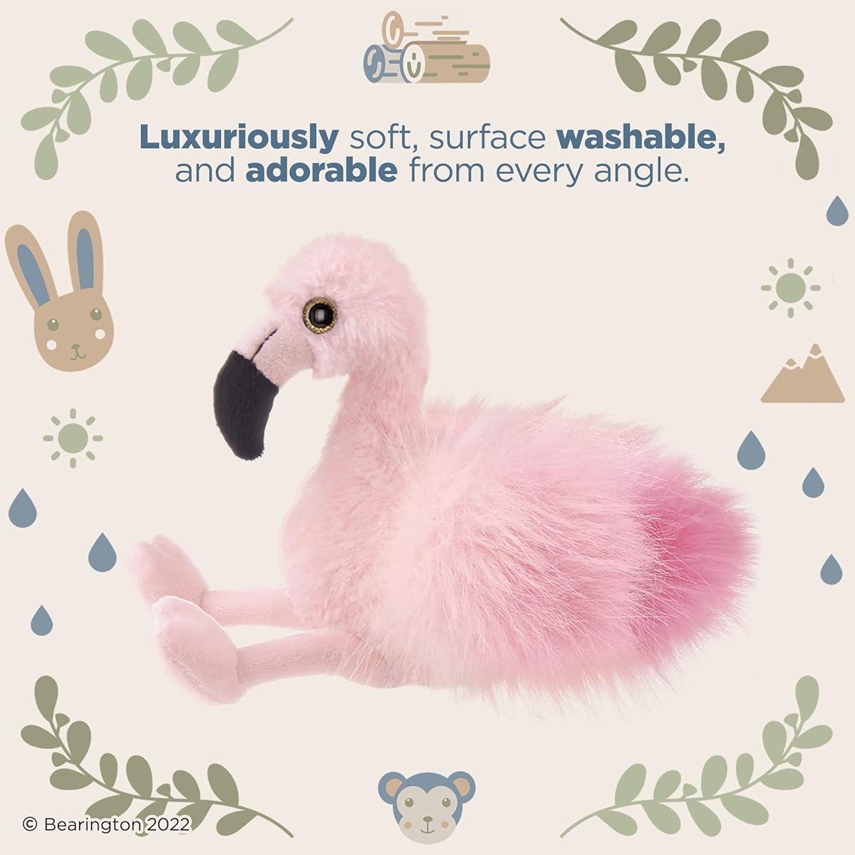 Bearington Flamingo Stuffed Animal 7 Inch 500413