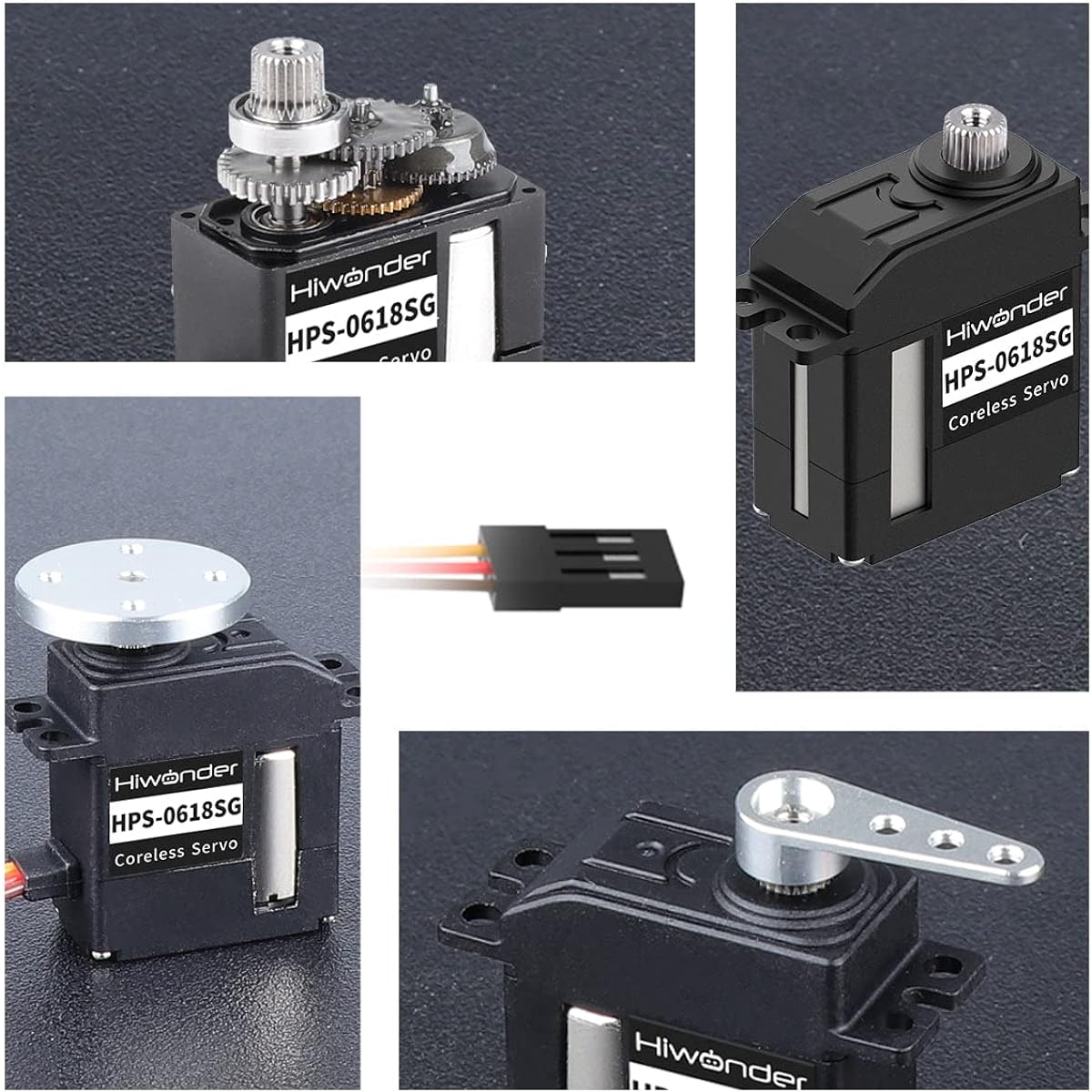 Hiwonder Coreless Motor 0.06 Seconds High Speed Mini Servo Stainless Steel Gear for Robot DIY RC Car Control Angle 180°