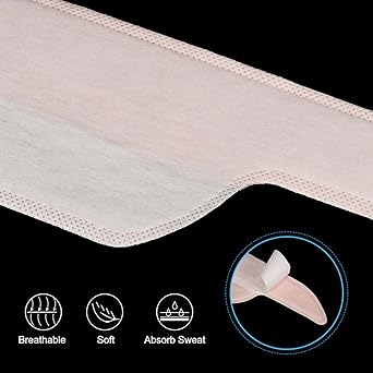 PATIKIL 28.5 x 7cm Hat Sweat Liner Pads Hat Liners Sweat Band Liners 100 Pieces Anti-Sweat Liners Disposable Sweat Stain and Odor Prevention for Shirt Collars and Golf Hats