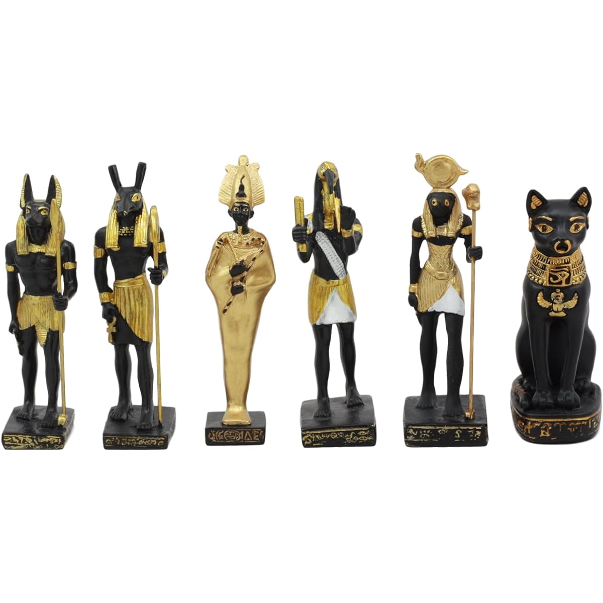Ebros Egyptian Classical Egyptian Gods Gods Miniature Figurines Ancient Egyptian Dollhouse Miniatures Statues Legends Educational Sculpture Collectible Miniature