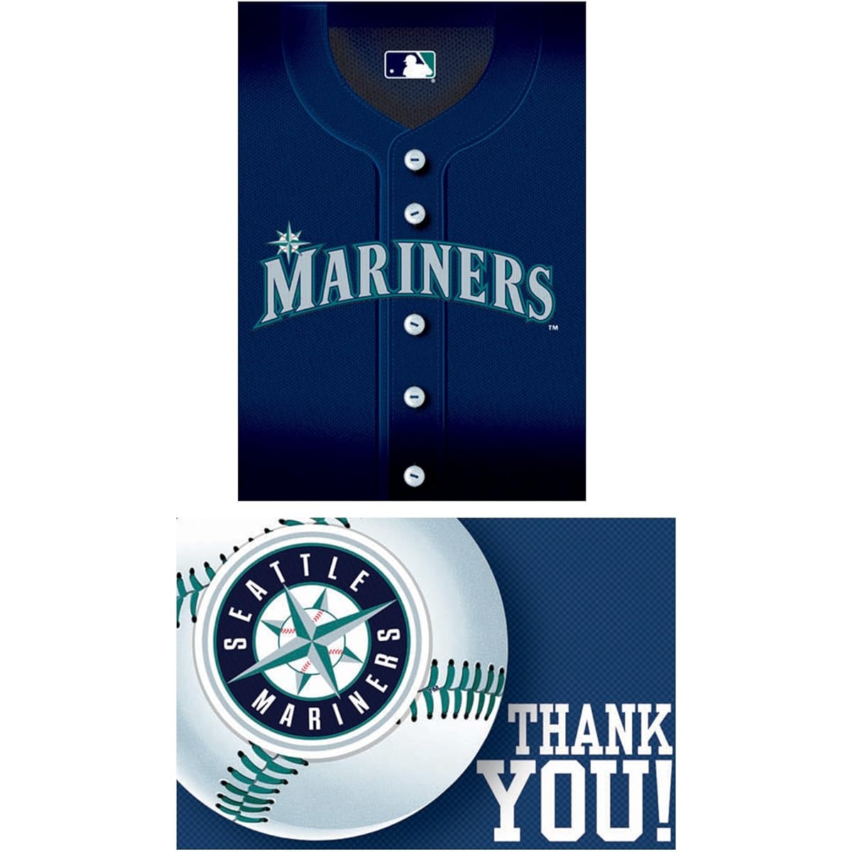 Seattle Mariners Baseball - Invite & Thank-You Combo Seattle Mariners Baseball - Invite & Thank-You Combo♪Halloween♪Christmas♪